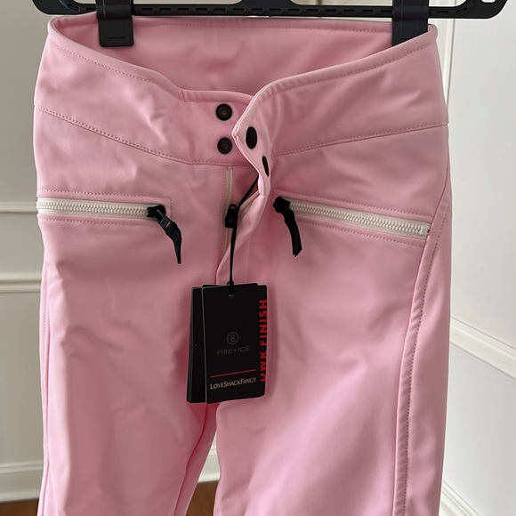 NWT Loveshackfancy x Bogner fire and ice Ireen ski pant in blush. - Picture 5 of 16
